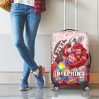 Personalized Dolphins Luggage Cover Easter Mascot - Colorful Eggs Cartoon Style