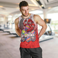 Personalized Dolphins Men Tank Top Easter Mascot - Colorful Eggs Cartoon Style