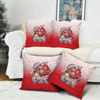 Personalized Dolphins Pillow Cover Easter Mascot - Colorful Eggs Cartoon Style