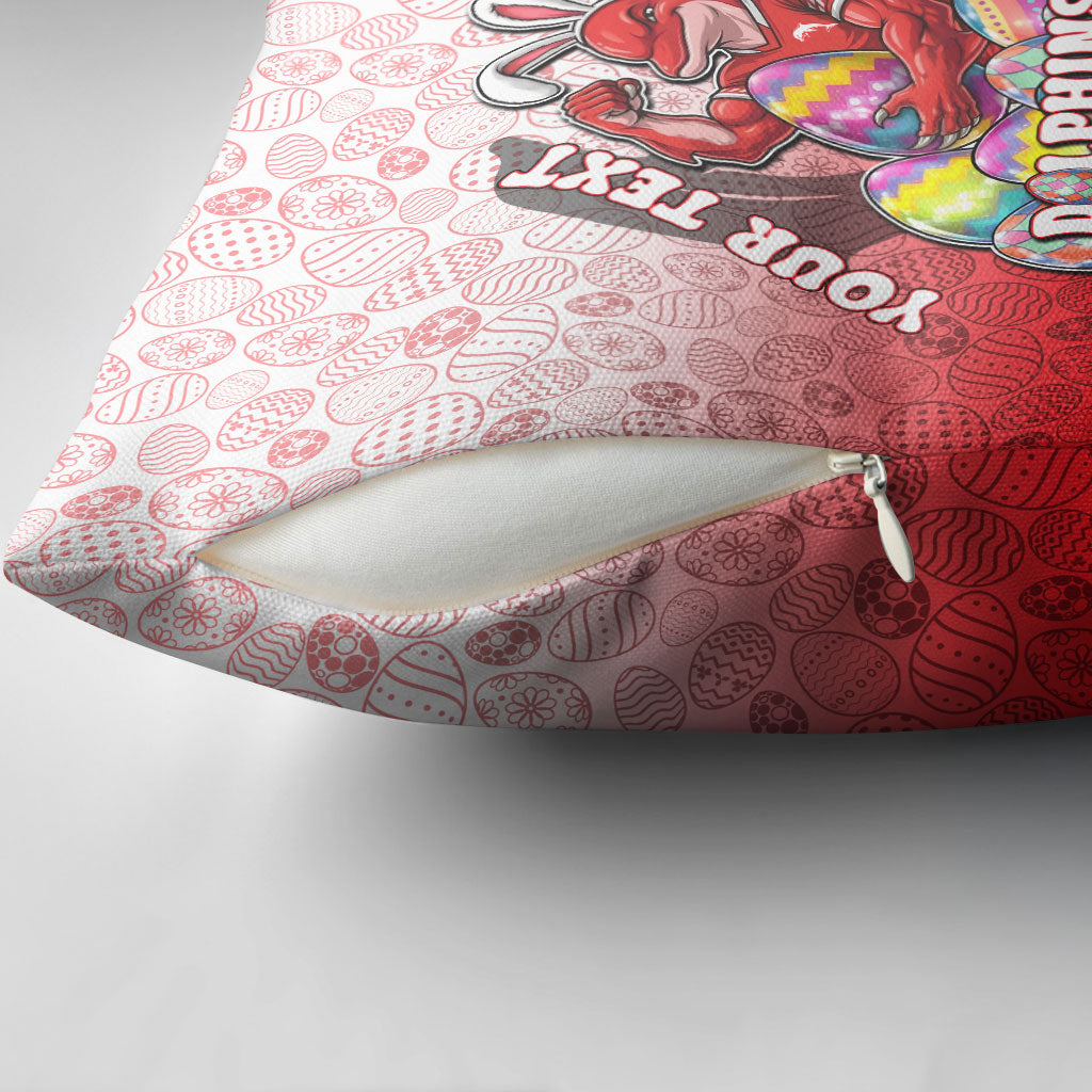 Personalized Dolphins Pillow Cover Easter Mascot - Colorful Eggs Cartoon Style