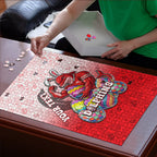 Personalized Dolphins Puzzle Easter Mascot - Colorful Eggs Cartoon Style
