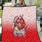 Personalized Dolphins Quilt Easter Mascot - Colorful Eggs Cartoon Style