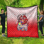 Personalized Dolphins Quilt Easter Mascot - Colorful Eggs Cartoon Style