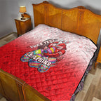Personalized Dolphins Quilt Easter Mascot - Colorful Eggs Cartoon Style