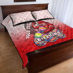 Personalized Dolphins Quilt Bed Set Easter Mascot - Colorful Eggs Cartoon Style