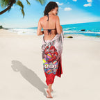 Personalized Dolphins Sarong Easter Mascot - Colorful Eggs Cartoon Style