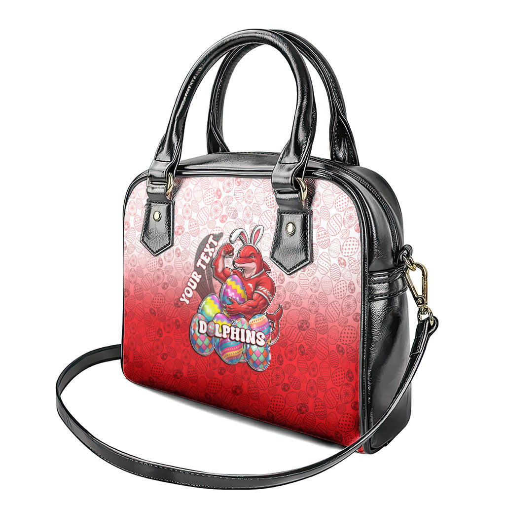 Personalized Dolphins Shoulder Handbag Easter Mascot - Colorful Eggs Cartoon Style