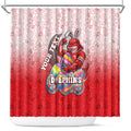 Personalized Dolphins Shower Curtain Easter Mascot - Colorful Eggs Cartoon Style