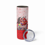 Personalized Dolphins Skinny Tumbler Easter Mascot - Colorful Eggs Cartoon Style
