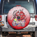 Personalized Dolphins Spare Tire Cover Easter Mascot - Colorful Eggs Cartoon Style
