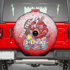 Personalized Dolphins Spare Tire Cover Easter Mascot - Colorful Eggs Cartoon Style