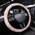 Dolphins Steering Wheel Cover Easter Mascot - Colorful Eggs Cartoon Style