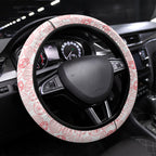 Dolphins Steering Wheel Cover Easter Mascot - Colorful Eggs Cartoon Style