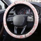 Dolphins Steering Wheel Cover Easter Mascot - Colorful Eggs Cartoon Style