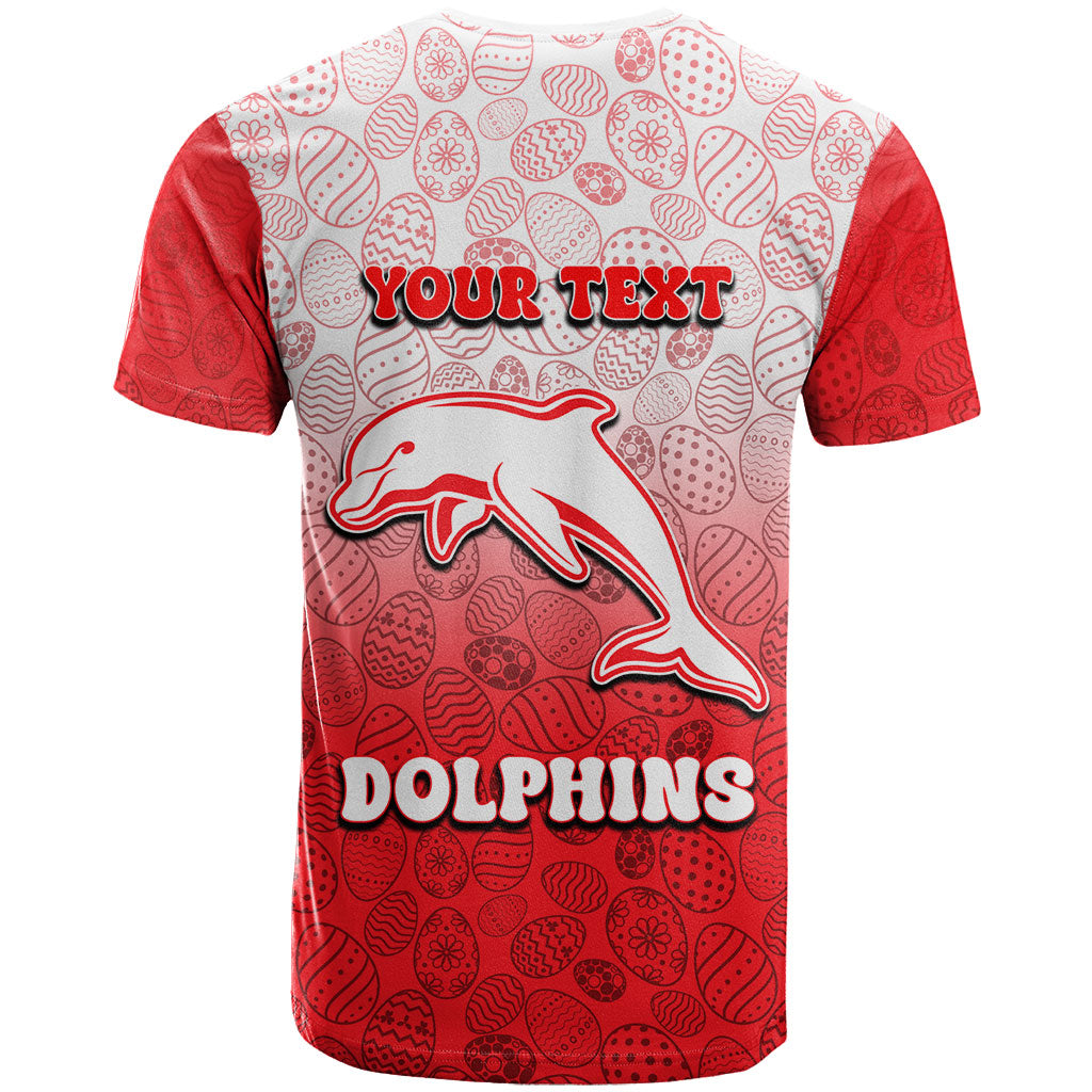 Personalized Dolphins T Shirt Easter Mascot - Colorful Eggs Cartoon Style