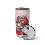Personalized Dolphins Tumbler Cup Easter Mascot - Colorful Eggs Cartoon Style