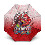 Personalized Dolphins Umbrella Easter Mascot - Colorful Eggs Cartoon Style