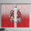 Personalized Dolphins Window Curtain Easter Mascot - Colorful Eggs Cartoon Style