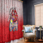 Personalized Dolphins Window Curtain Easter Mascot - Colorful Eggs Cartoon Style