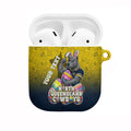 Personalized North Queensland Cowboys AirPods Case Easter Mascot - Colorful Eggs Cartoon Style
