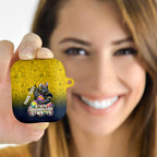 Personalized North Queensland Cowboys AirPods Case Easter Mascot - Colorful Eggs Cartoon Style