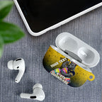 Personalized North Queensland Cowboys AirPods Case Easter Mascot - Colorful Eggs Cartoon Style