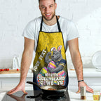 Personalized North Queensland Cowboys Apron Easter Mascot - Colorful Eggs Cartoon Style