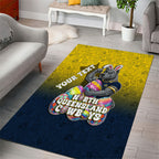 Personalized North Queensland Cowboys Area Rug Easter Mascot - Colorful Eggs Cartoon Style