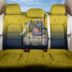 Personalized North Queensland Cowboys Back Car Seat Cover Easter Mascot - Colorful Eggs Cartoon Style