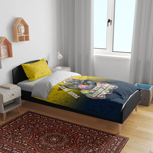Personalized North Queensland Cowboys Bedding Set Easter Mascot - Colorful Eggs Cartoon Style
