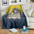 Personalized North Queensland Cowboys Blanket Easter Mascot - Colorful Eggs Cartoon Style