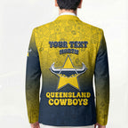 Personalized North Queensland Cowboys Blazer Easter Mascot - Colorful Eggs Cartoon Style