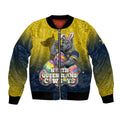 Personalized North Queensland Cowboys Bomber Jacket Easter Mascot - Colorful Eggs Cartoon Style