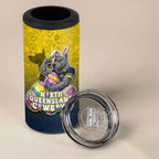 Personalized North Queensland Cowboys 4 in 1 Can Cooler Tumbler Easter Mascot - Colorful Eggs Cartoon Style