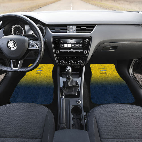Personalized North Queensland Cowboys Car Mats Easter Mascot - Colorful Eggs Cartoon Style