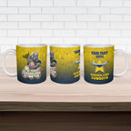 Personalized North Queensland Cowboys Ceramic Mug Easter Mascot - Colorful Eggs Cartoon Style