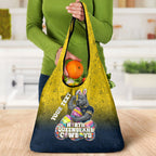 Personalized North Queensland Cowboys Grocery Bag Easter Mascot - Colorful Eggs Cartoon Style