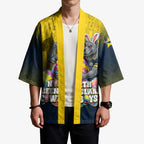 Personalized North Queensland Cowboys Kimono Easter Mascot - Colorful Eggs Cartoon Style