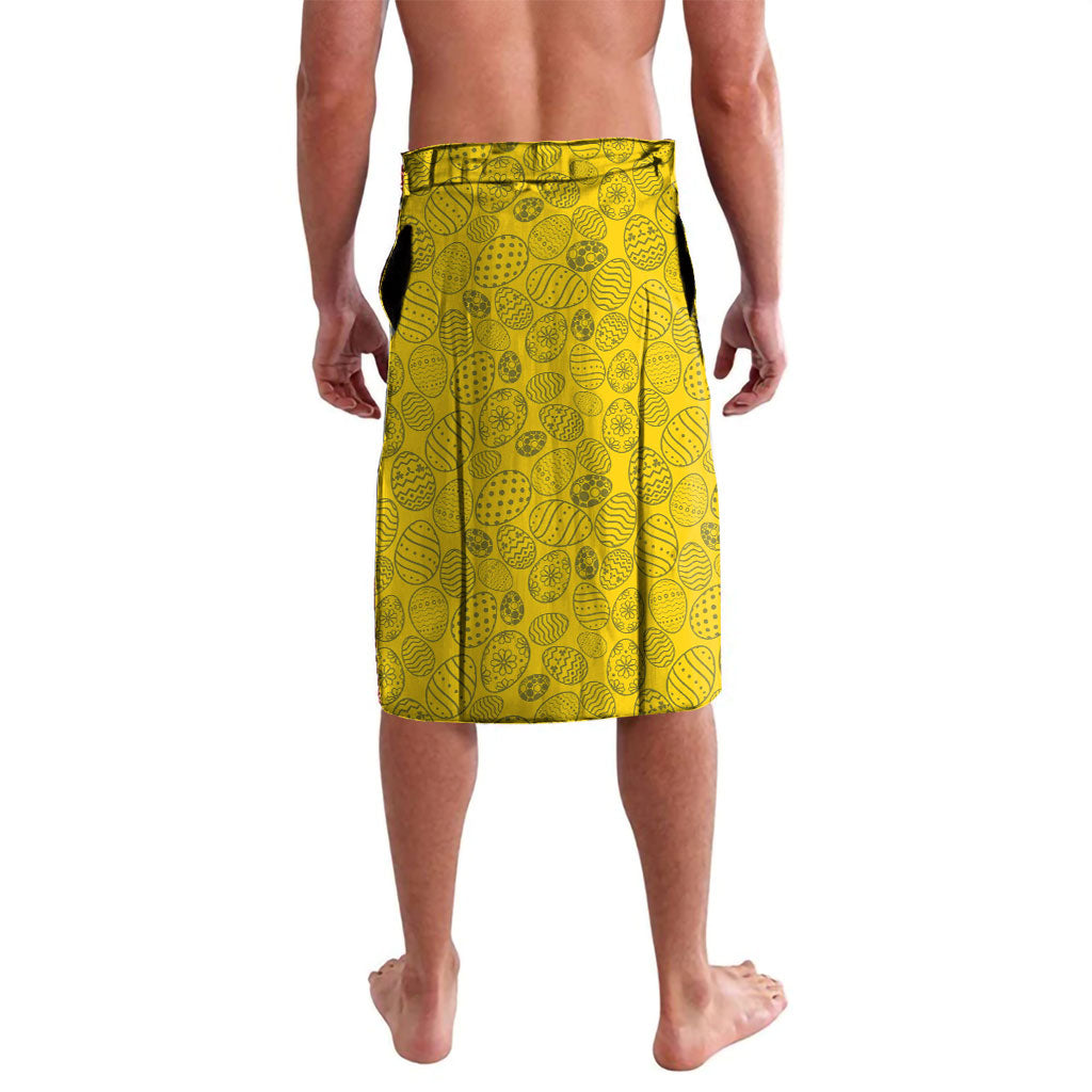Personalized North Queensland Cowboys Lavalava Easter Mascot - Colorful Eggs Cartoon Style