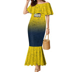 Personalized North Queensland Cowboys Mermaid Dress Easter Mascot - Colorful Eggs Cartoon Style