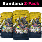 Personalized North Queensland Cowboys Neck Gaiter Easter Mascot - Colorful Eggs Cartoon Style