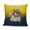 Personalized North Queensland Cowboys Pillow Cover Easter Mascot - Colorful Eggs Cartoon Style