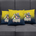 Personalized North Queensland Cowboys Pillow Cover Easter Mascot - Colorful Eggs Cartoon Style