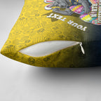 Personalized North Queensland Cowboys Pillow Cover Easter Mascot - Colorful Eggs Cartoon Style