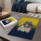 Personalized North Queensland Cowboys Puzzle Easter Mascot - Colorful Eggs Cartoon Style