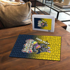 Personalized North Queensland Cowboys Puzzle Easter Mascot - Colorful Eggs Cartoon Style