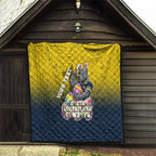 Personalized North Queensland Cowboys Quilt Easter Mascot - Colorful Eggs Cartoon Style