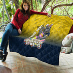 Personalized North Queensland Cowboys Quilt Easter Mascot - Colorful Eggs Cartoon Style
