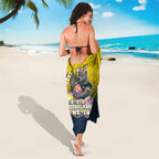 Personalized North Queensland Cowboys Sarong Easter Mascot - Colorful Eggs Cartoon Style