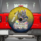 Personalized North Queensland Cowboys Spare Tire Cover Easter Mascot - Colorful Eggs Cartoon Style